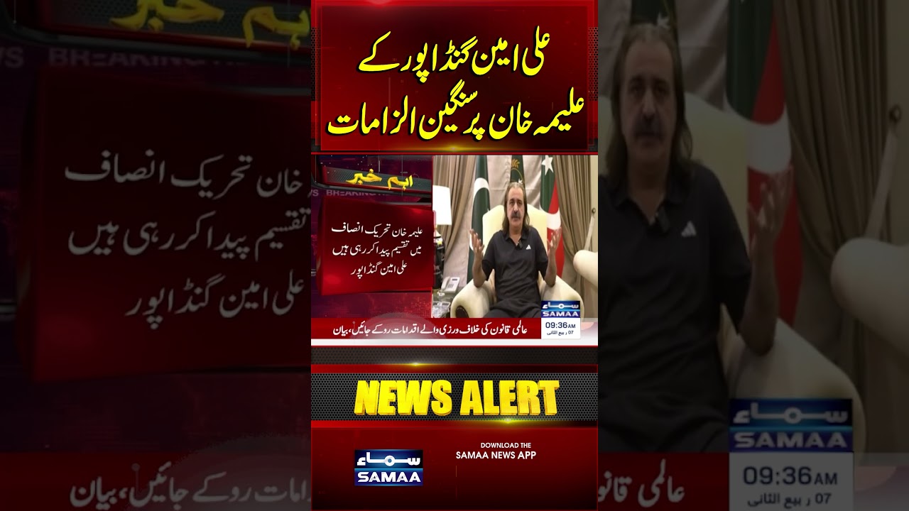 Serious Allegations by Ali Amin Gandapur Against Aleema Khan | Samaa TV