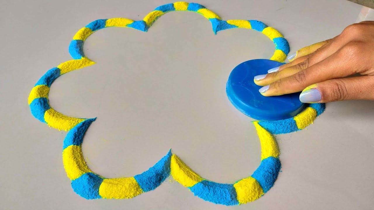 Top Beautiful Lid Trick Rangoli Designs जो आप भी बना लेंगे | ढक्कन से रंगोली बनाना सीखें 4 मिनिट में