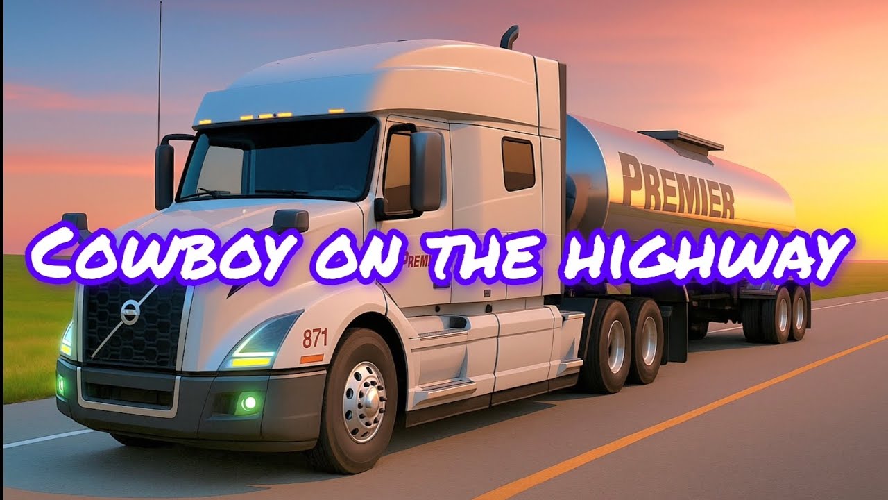 Cowboy on the Highway  #countrymusic #life_on_the_road #18wheeler