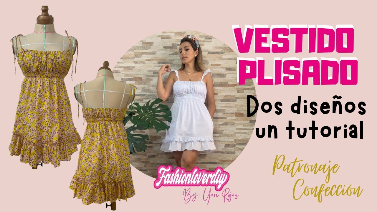 DIY COSTURA COMO HACER VESTIDO PARA EL VERANO TIPO BATA PLISADO EN EL BUSTO/ENCAUCHADO #sewing