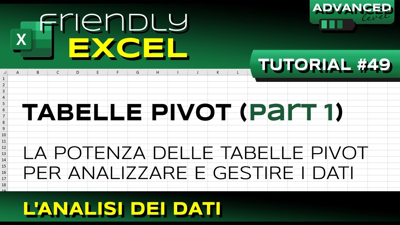 EXCEL #49 Le Tabelle Pivot (Part 1)