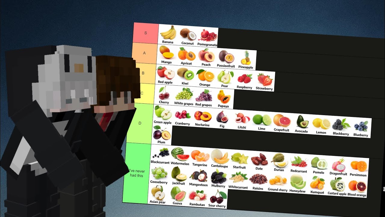TIERLIST DES FRUITS ET LEGUMES !