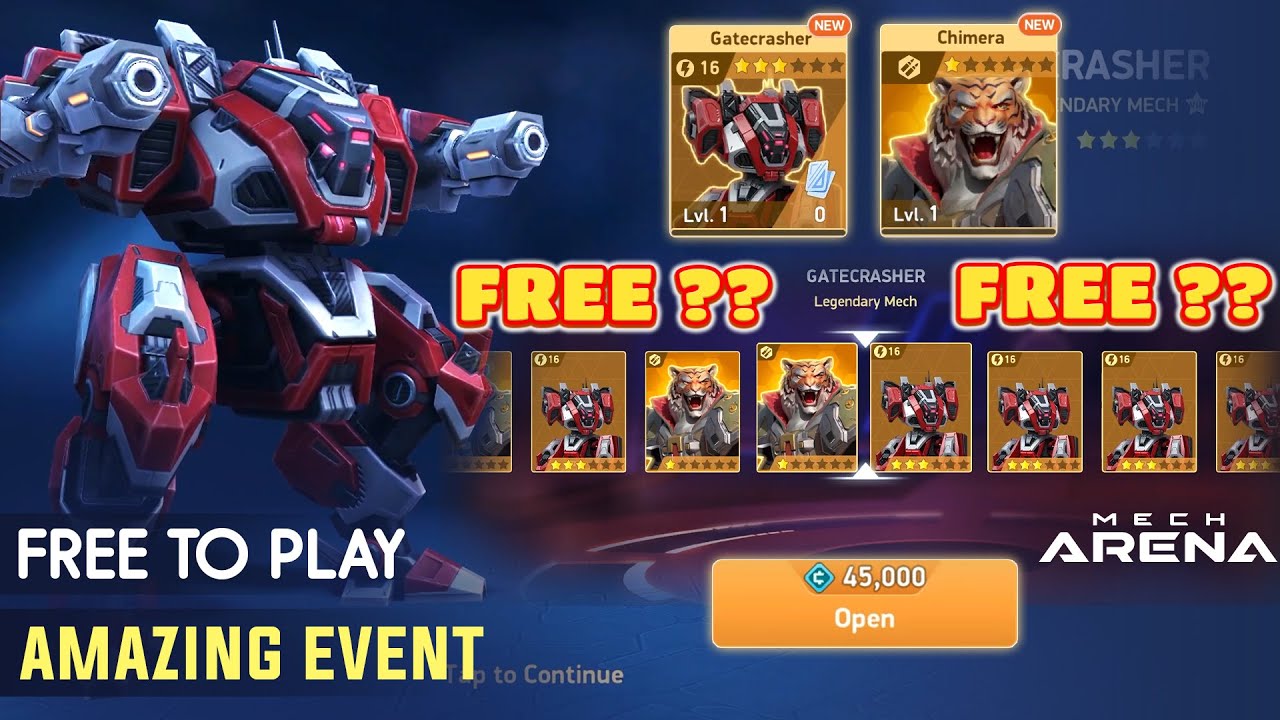 F2P: Get Mech and Legendary Pilot Instantly with this Amazing Event! Mech Arena