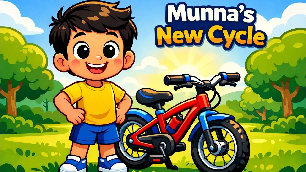 Munna's new Cycle Song, मेरी साइकिल, Nursery Rhyme in Hindi for Kids #StarNestle 