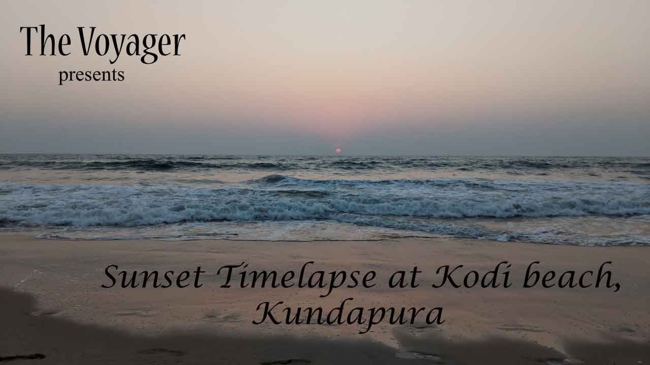 Sunset time lapse at Kodi beach, Kundapura