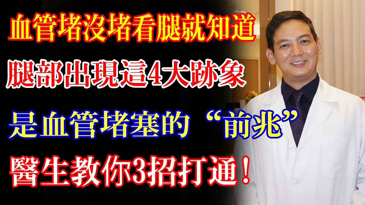 血管堵沒堵看腿就知道！腿部出現這4大跡象是血管堵塞的“前兆”，醫生教你3招打通！讓血管重返年輕！ #樂活養生 #健康知識 #老年健康