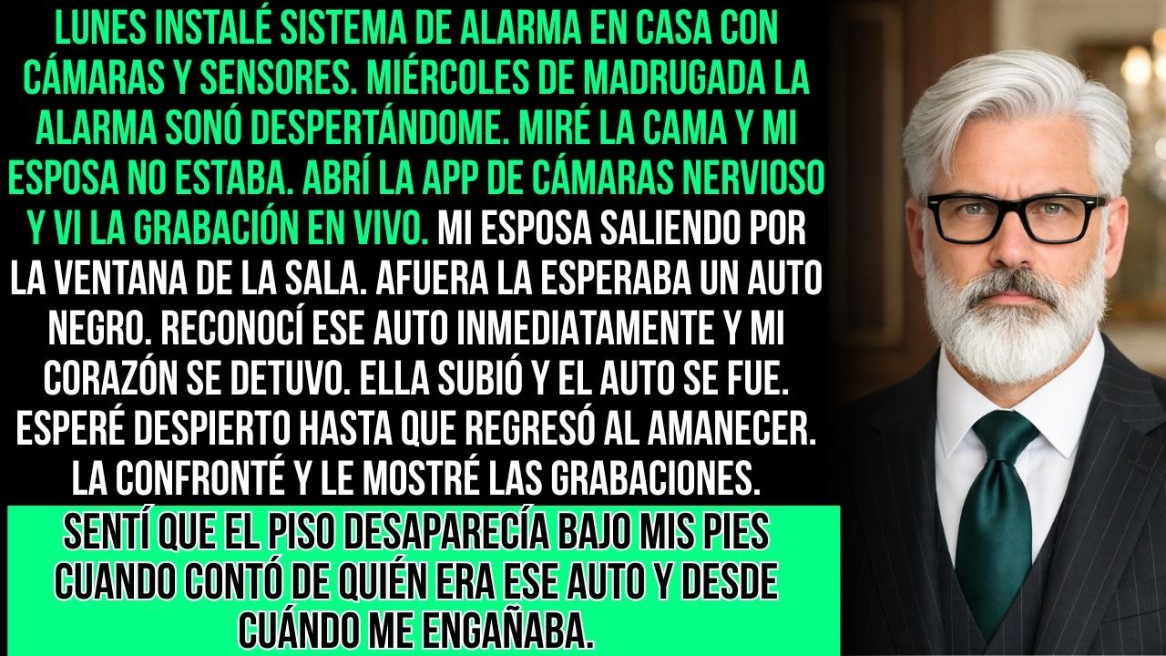 Instalé Alarma Nueva En Casa. Sonó De Madrugada. Vi Esposa Subiendo A Auto Negro Que Reconocí...