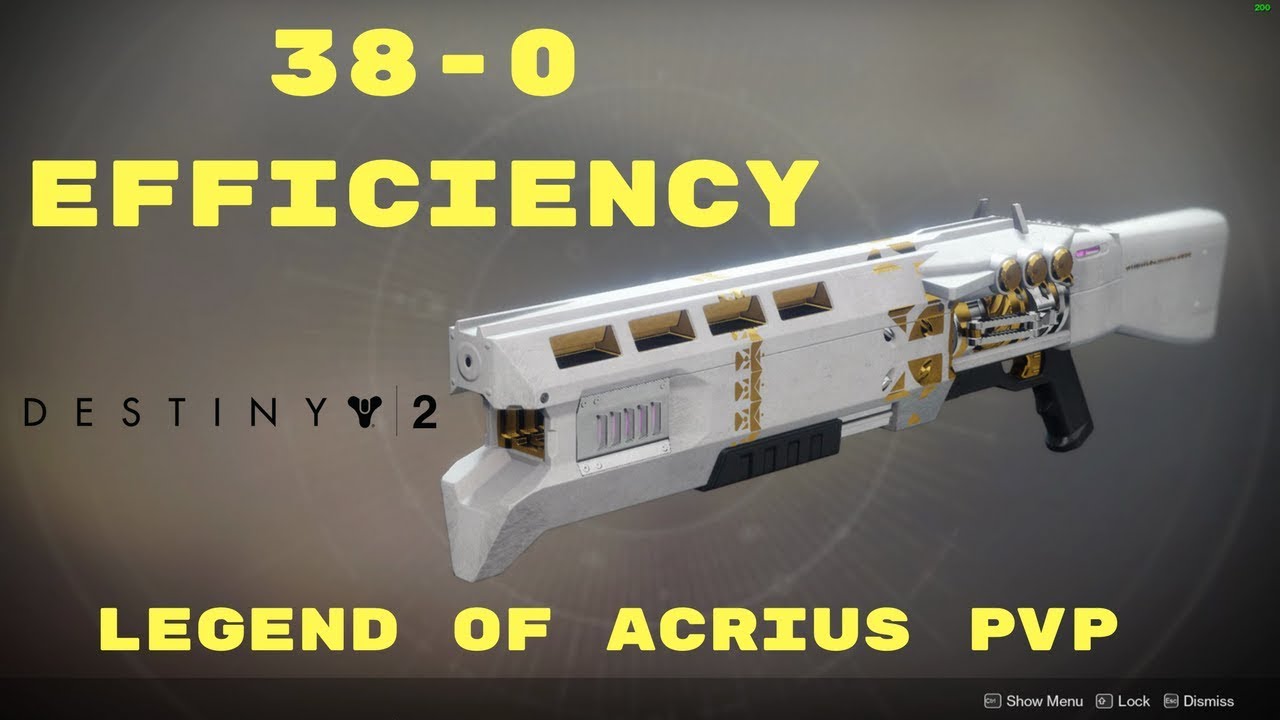 38 STREAK / 38 EFFICIENCY (38-0) - Destiny 2 PvP (PC) - ft. Legend of Acrius / Arcstrider