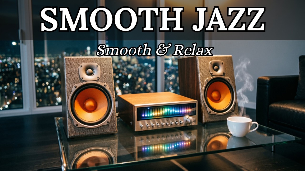 Late Night Smooth Jazz Lounge ☕🌙 | Chill Sax & Piano for Relaxing, Studying, and Cozy City Vibes