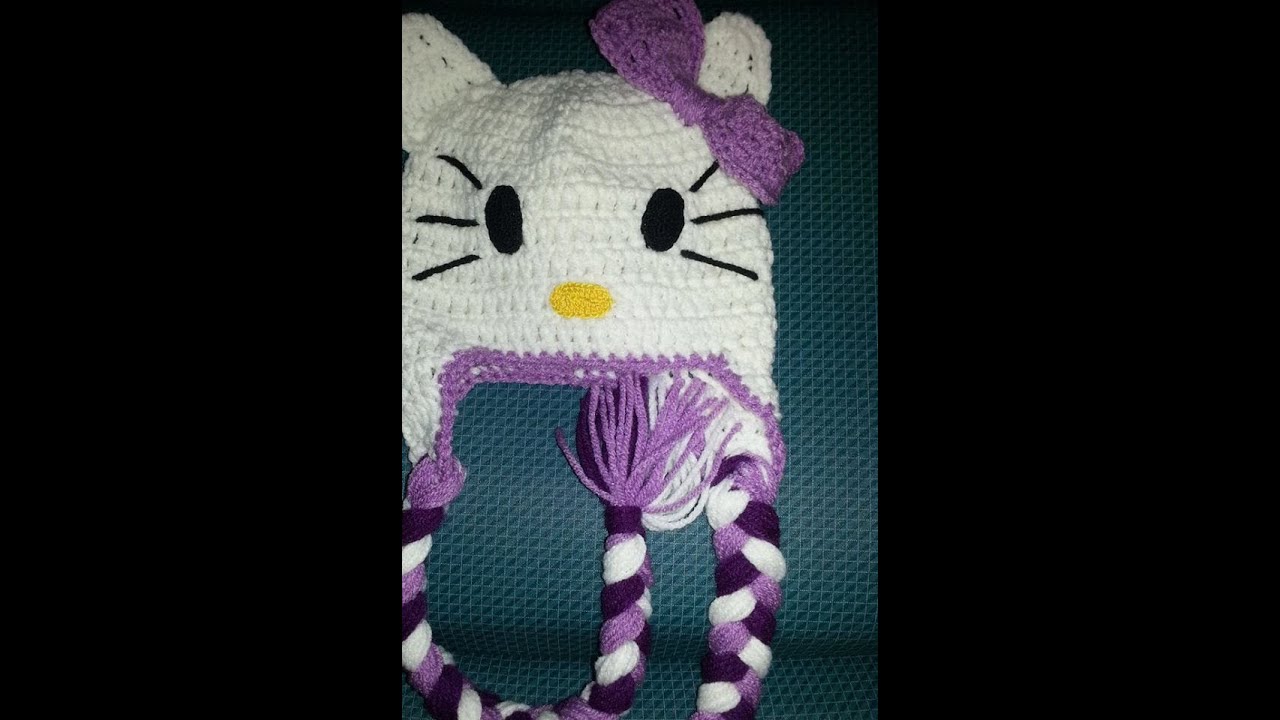 Gorro Hello Kitty a Crochet