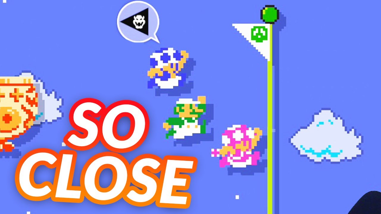 Insane Win Steals in Mario Maker 2 Multiplayer Versus