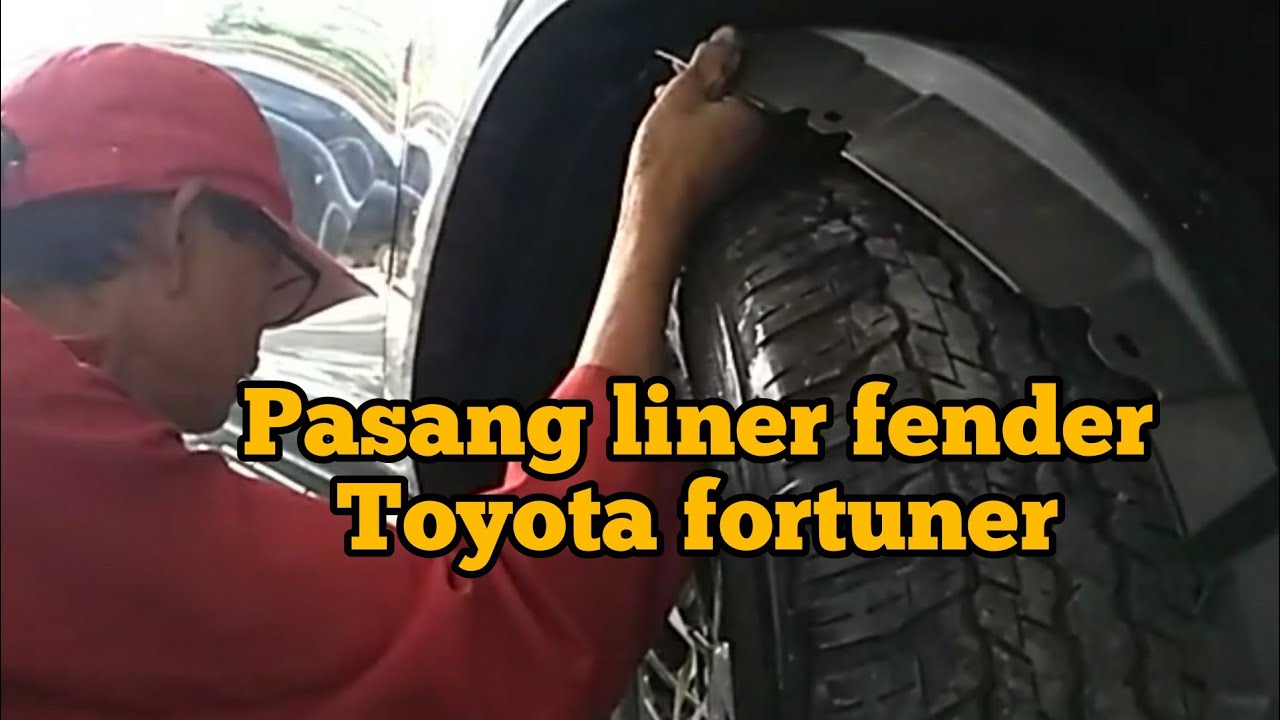 cara pasang liner fender dan spoiler bumper depan Toyota fortuner