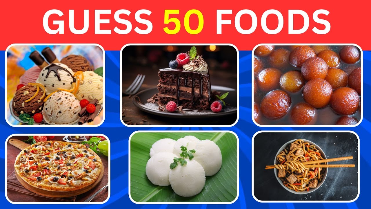 Guess the Food in 3 Seconds! | Can You Identify All 50 Famous Foods? 🍕🍩🌮