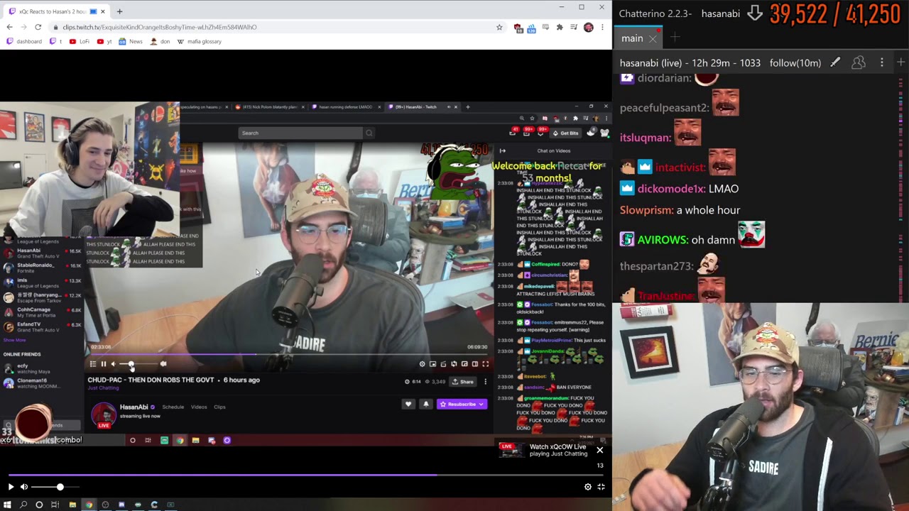 Hasan on XQC , Hasan trolled by XQC