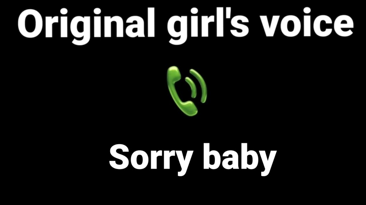 Sorry baby - girl's voice effect &lrm;&lrm;@Melodiousvoices1&nbsp;  #girlvoiceprank #prankcall