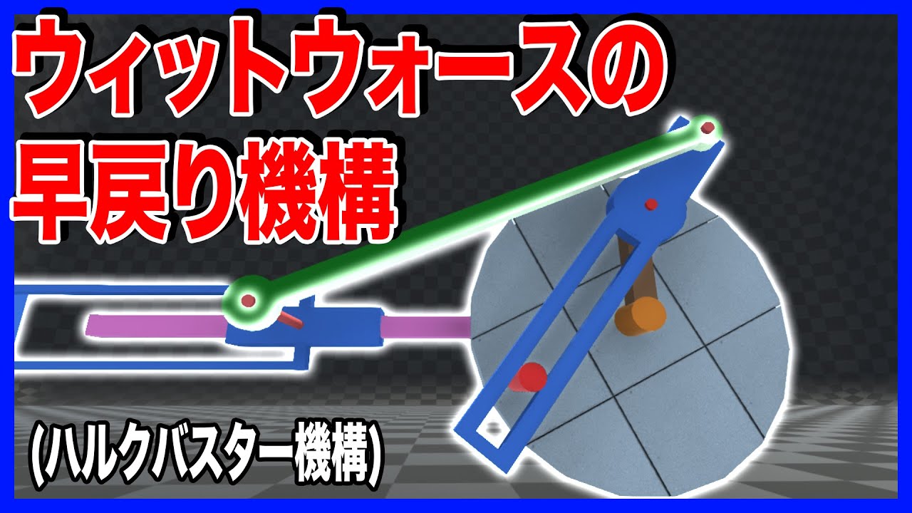 ウィットウォースの早戻り機構という名のハルクバスター機構【物理エンジン】
