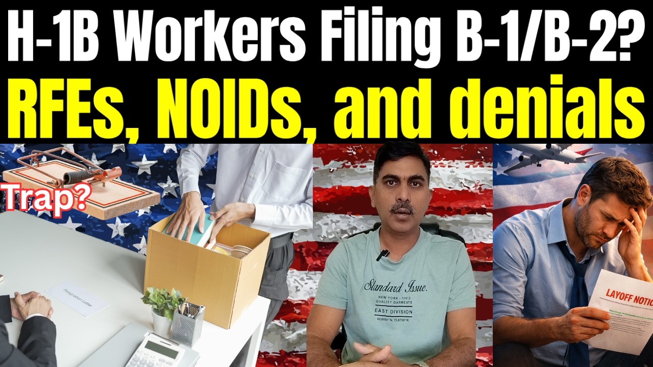 Laid Off on H-1B? USCIS Scrutinizing B-1/B-2 Applications | RFEs & Grace Period Explained #h1bvisa
