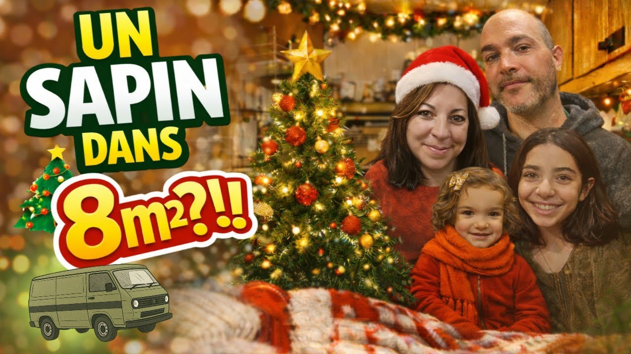🎄 ON A FAIT NOTRE SAPIN DE NOËL DANS 8m² 😱 | Vanlife à l'année en famille 🚐💨