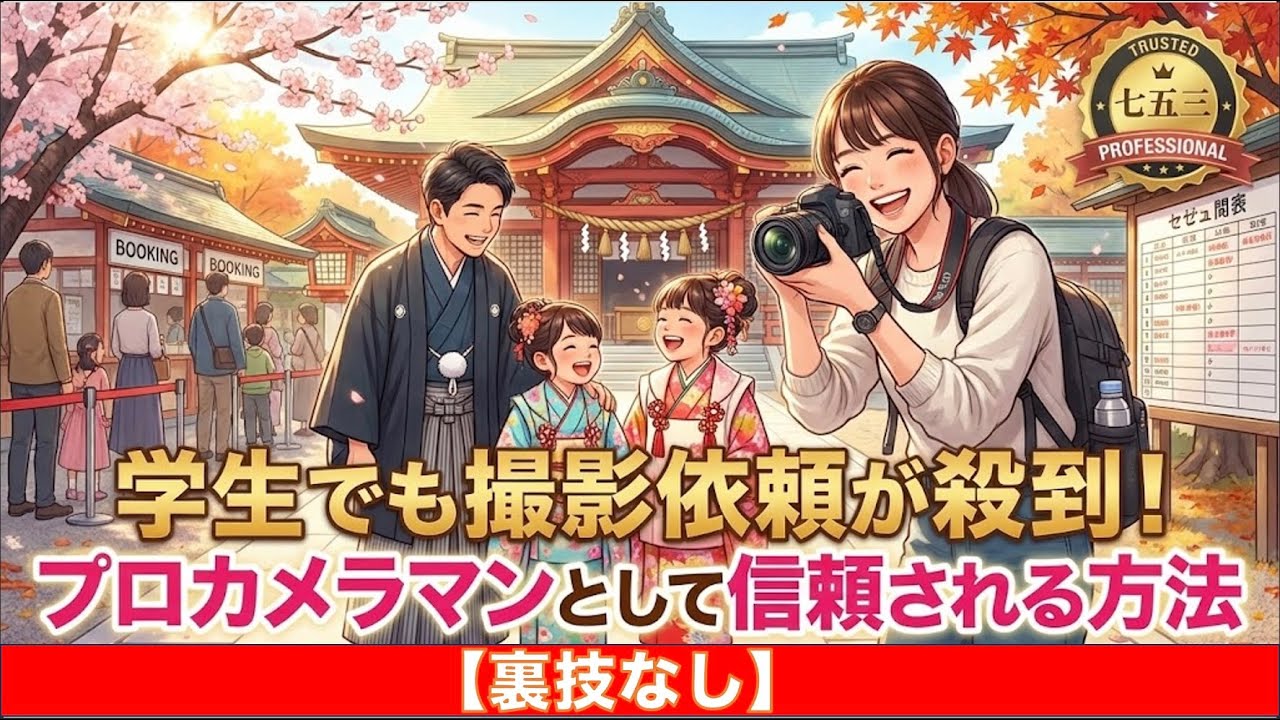 【裏技なし】学生でも撮影依頼殺到！「プロカメラマン」として信頼される理由