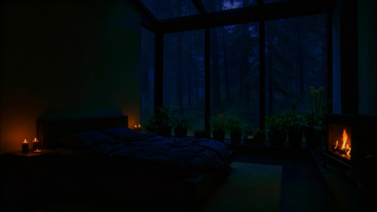 Deep Night Rain Ambience for Sleep | Calm Rain Sounds for Relaxation and Focus