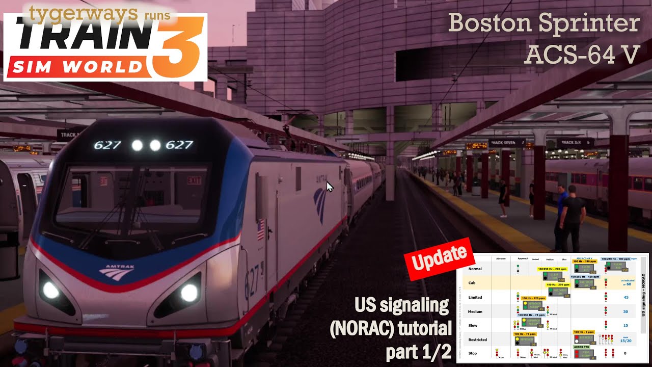 US Signaling (NORAC): Boston POST-update 2/2023, Dwarf Signals, Rule 553, part 1/2 (TSW tutorial)