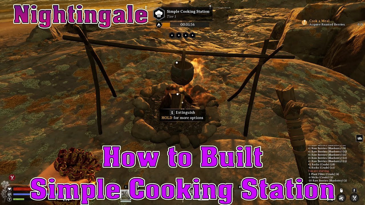 Nightingale : How to Craft Simple Cooking Station and Use it.