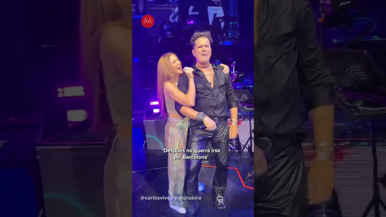 Shakira sorprende a Carlos Vives en su concierto #shorts