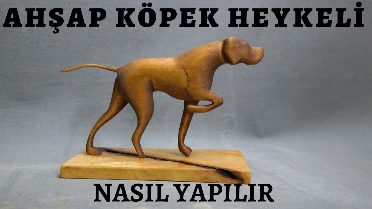 Ahşap İngiliz Pointer Av Köpeği Heykeli Yapımı ( Wooden British Pointer Hound Dog Making )
