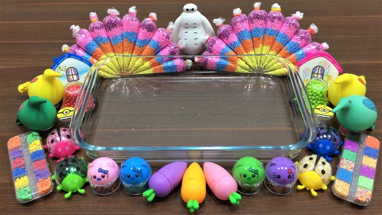 Mixing Beads and Floam into Clear Slime ! Satisfying Slime Videos