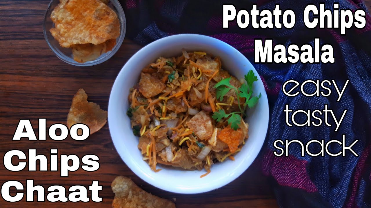 Potato Chips Masala - Street Style | Aloo Chips Chaat | Potato Wafers Bhel | 5 minute Instant Chaat