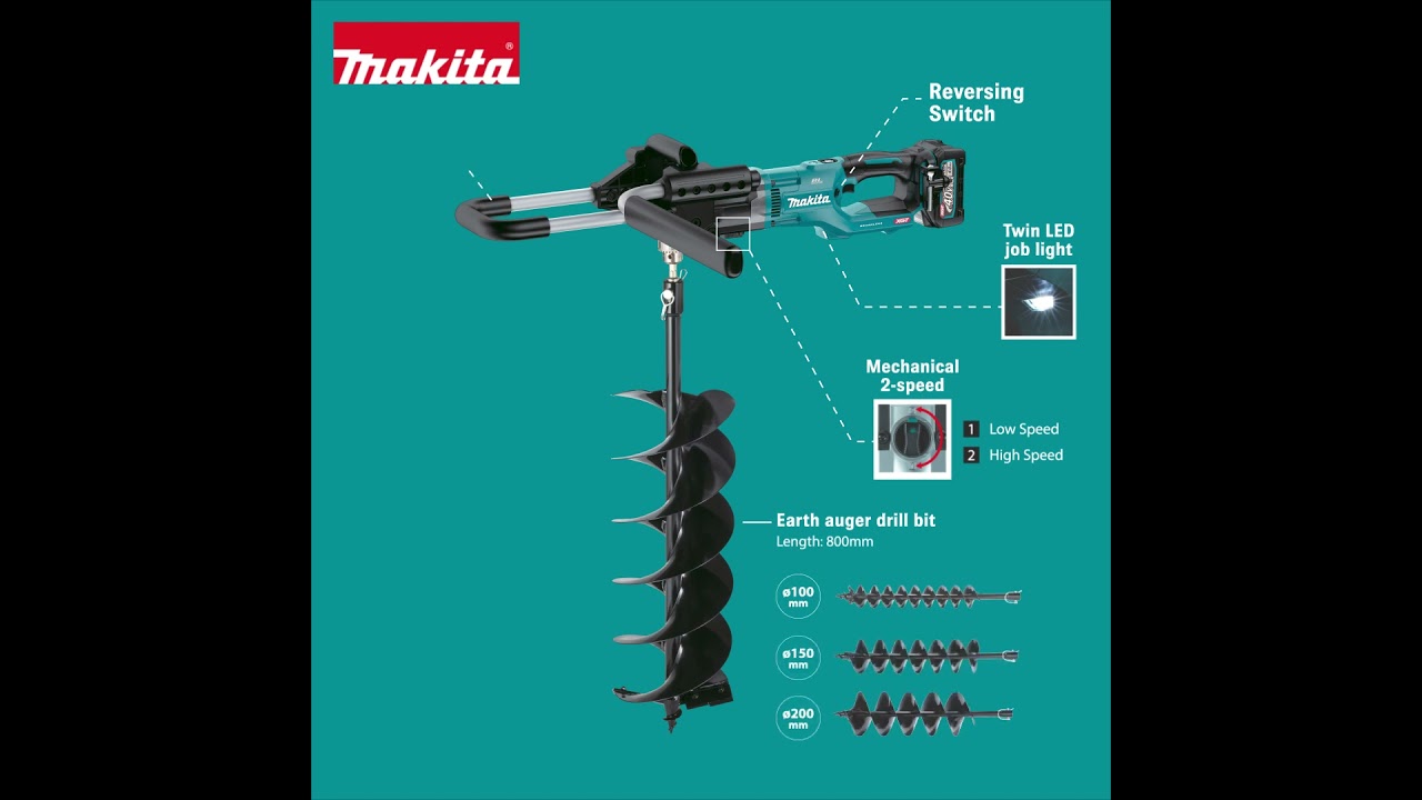 Cordless Earth Auger - DG001G #makitaindiapowertools #makitacordlessearthauger