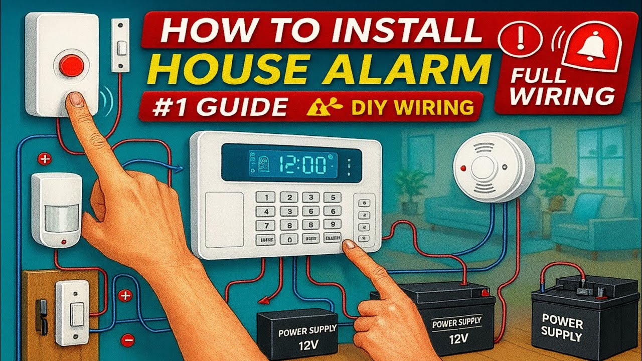 How to Install House Alarm | Full Wiring Connection Step by Step | घर में अलार्म लगाने का तरीका