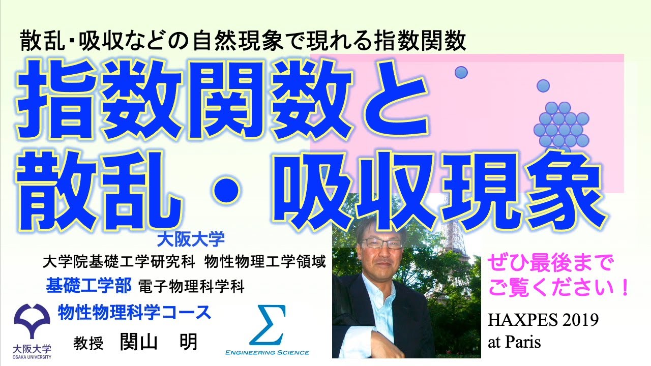 散乱・吸収などの自然現象で現れる指数関数