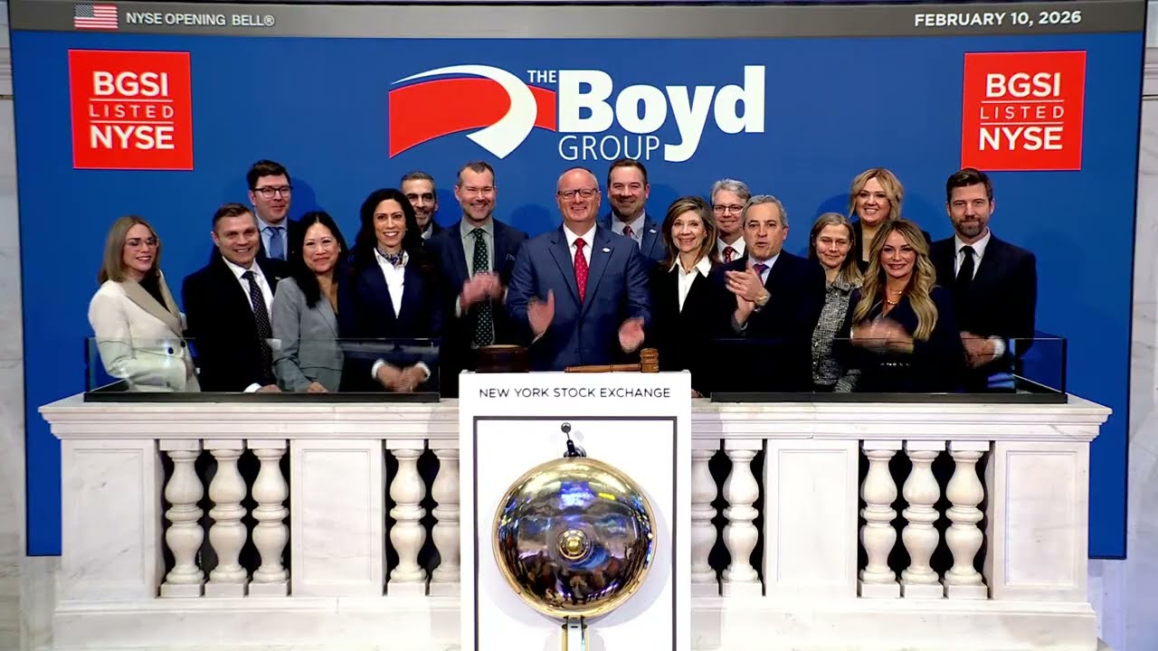 The NYSE welcomes Boyd Group Services Inc to celebrate its recent listing! (NYSE: BGSI)