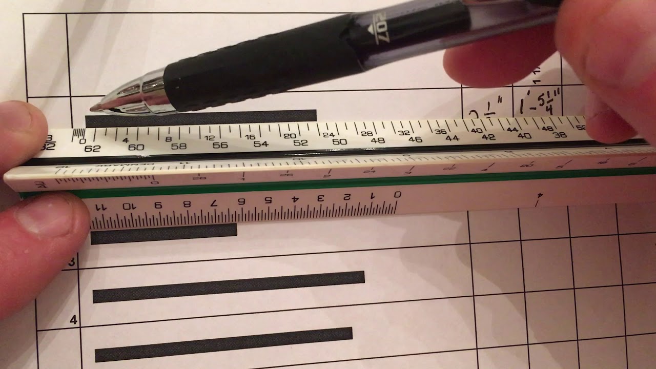 How to read an architectural scale where 3/32