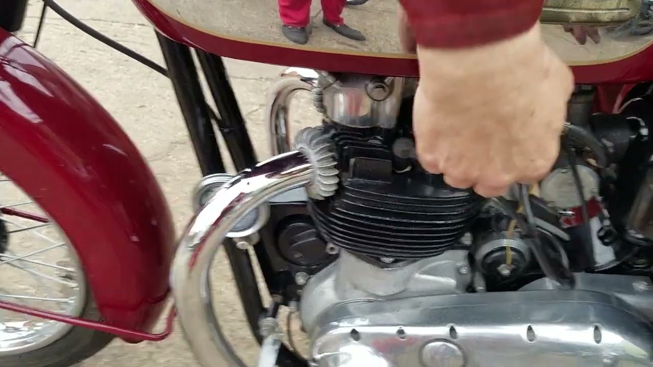 1960 BSA A7 500cc at Andy Tiernans #08751BSA