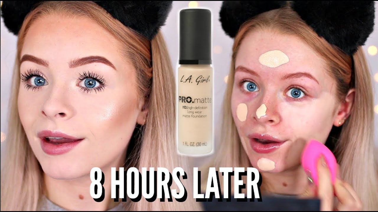 NEW!! LA GIRL PRO MATTE FOUNDATION.. WORTH THE HYPE?! (+8 hr wear test) | sophdoesnails