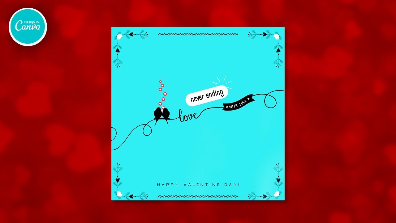 Valentine's Day Poster Design in Canva | No Red Valentines Post