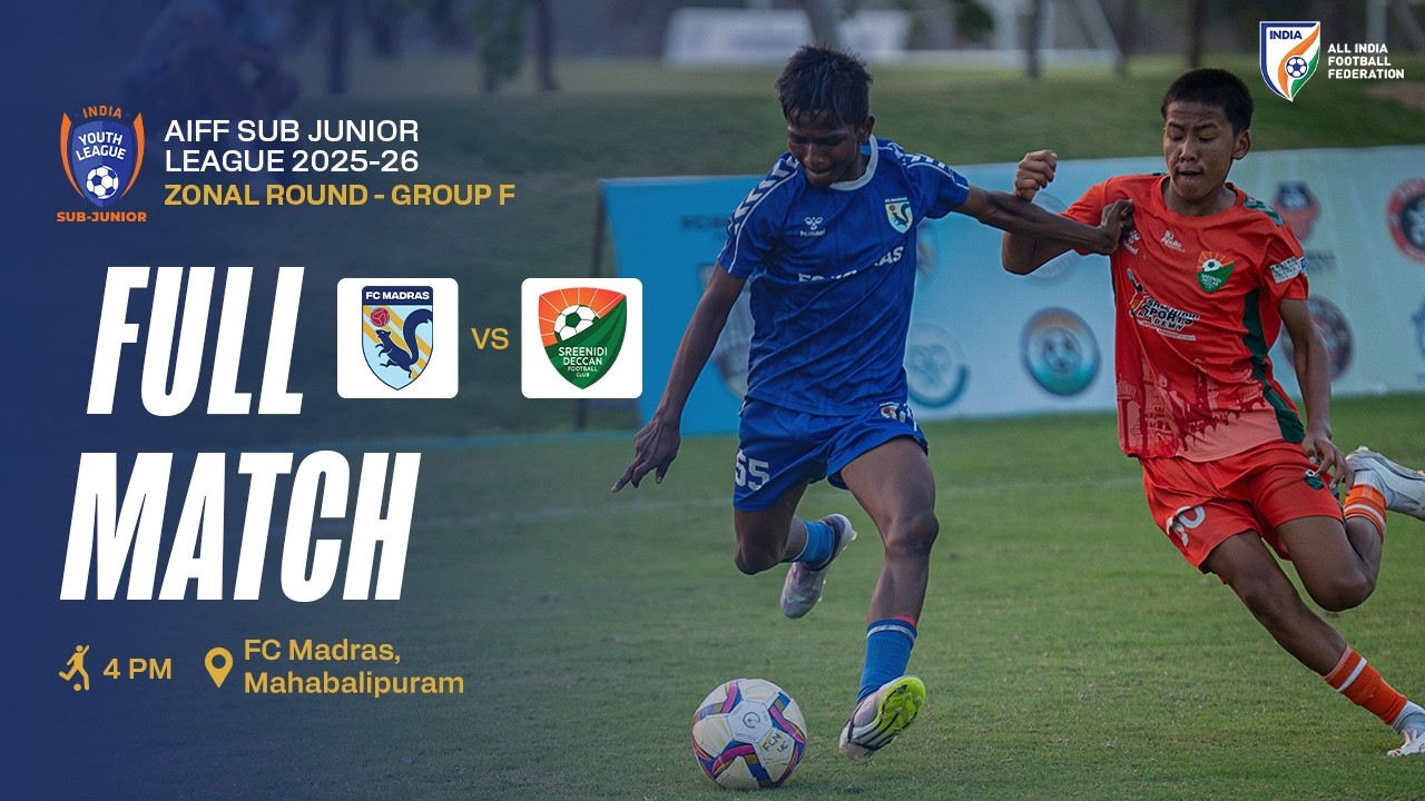 🔴 LIVE | FC Madras vs Sreenidi Deccan Football Club | AIFF Sub Junior League 2025–26 | 08 Feb 2026