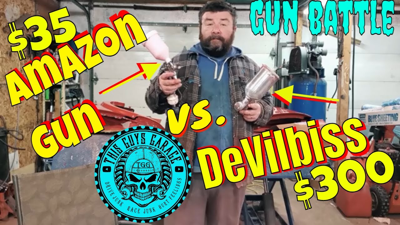 дешевый Amazon Paint Gun против Devilbiss Top Gun Challenge