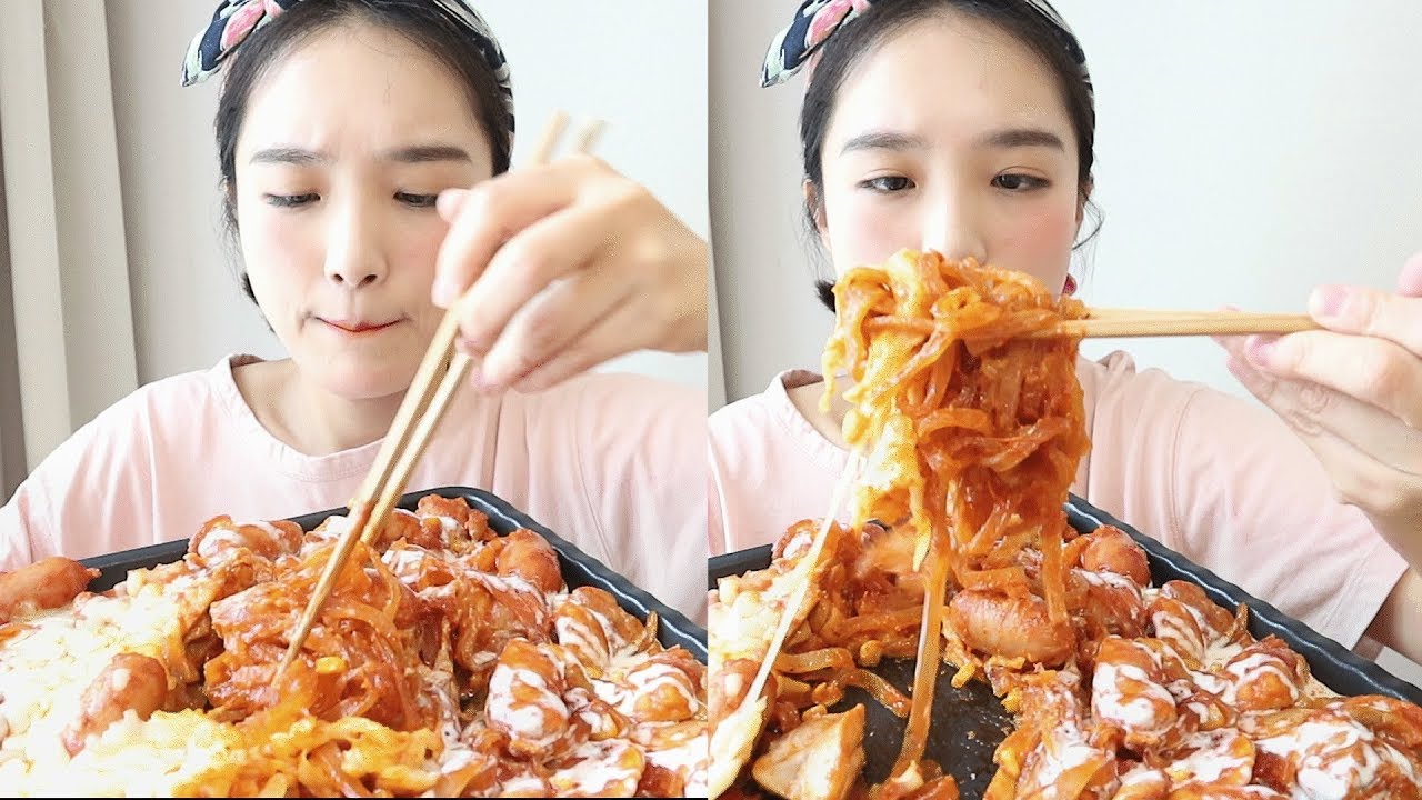 까르보 치즈 닭갈비 먹방 _ 크리미한 까르보나라 치즈닭갈비 :D