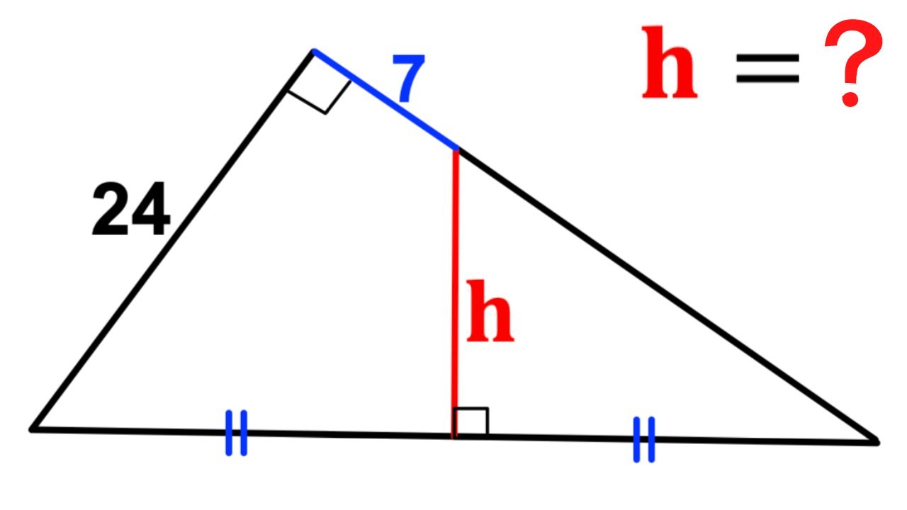 Calculate the height h | Important Geometry and Algebra skills explained
