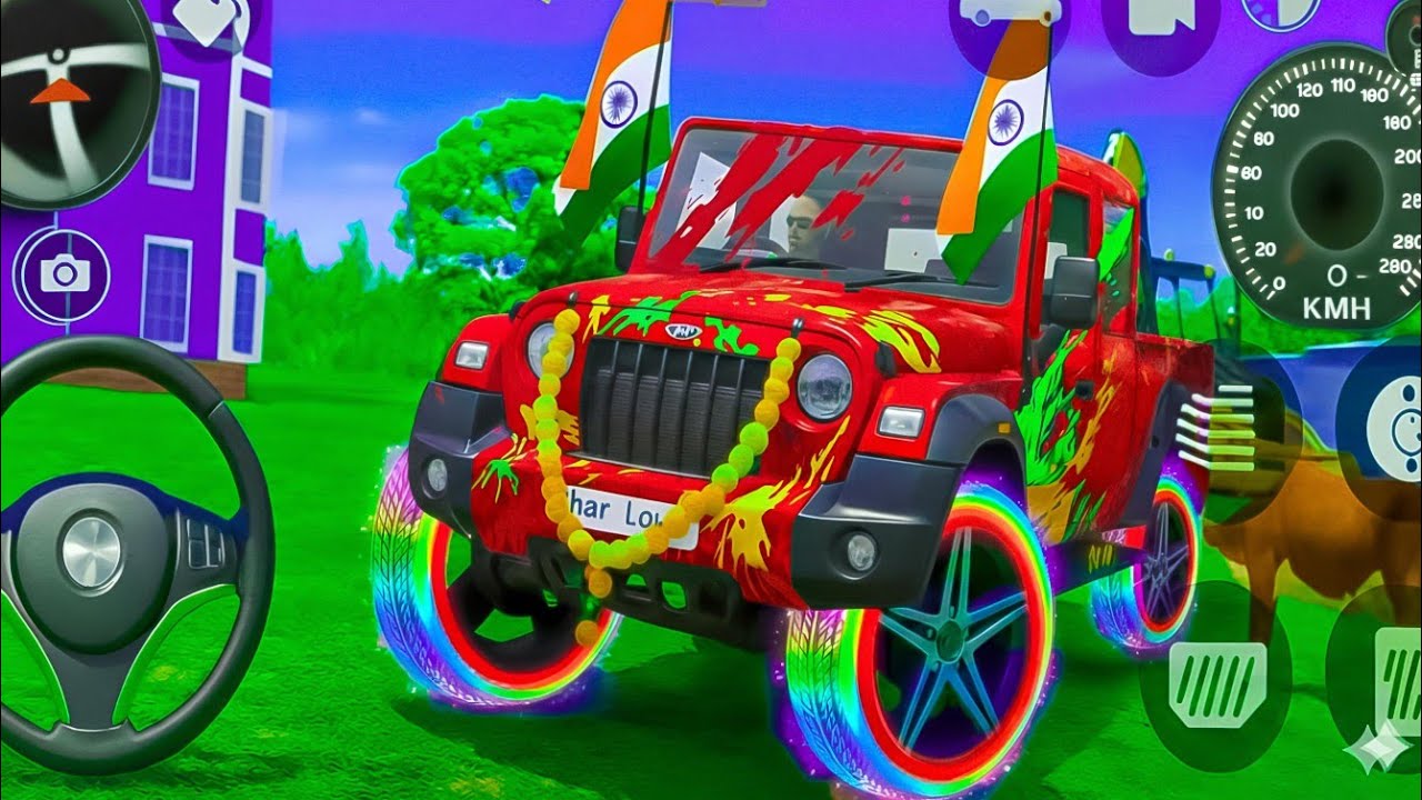 Dollar (Song) Shidu Mosewala Modified Mahindra White Thar Indian Cars Simulator 3D Gameplay Part-99