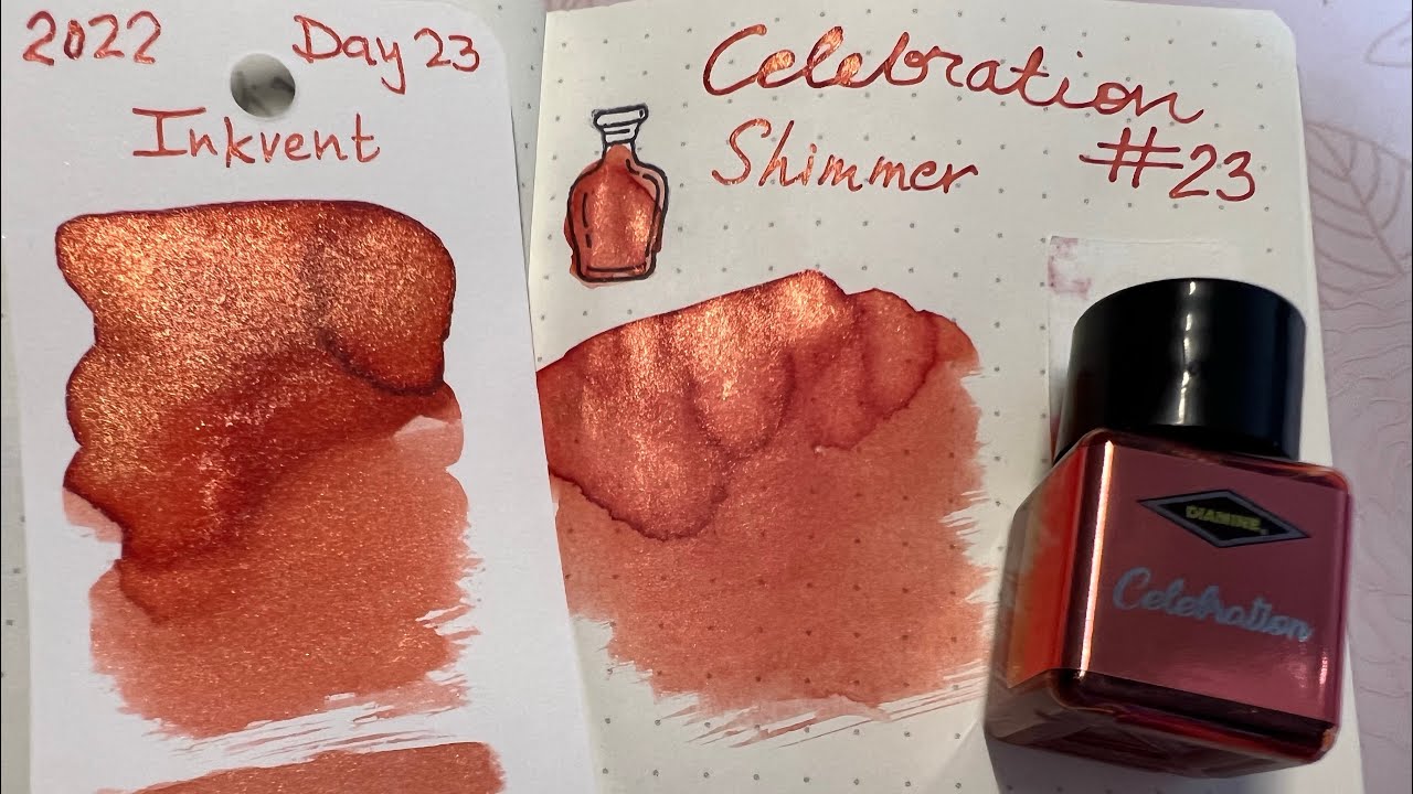 Diamine Inkvent 2022 Day #23 “Celebration” shimmer ink 🎉