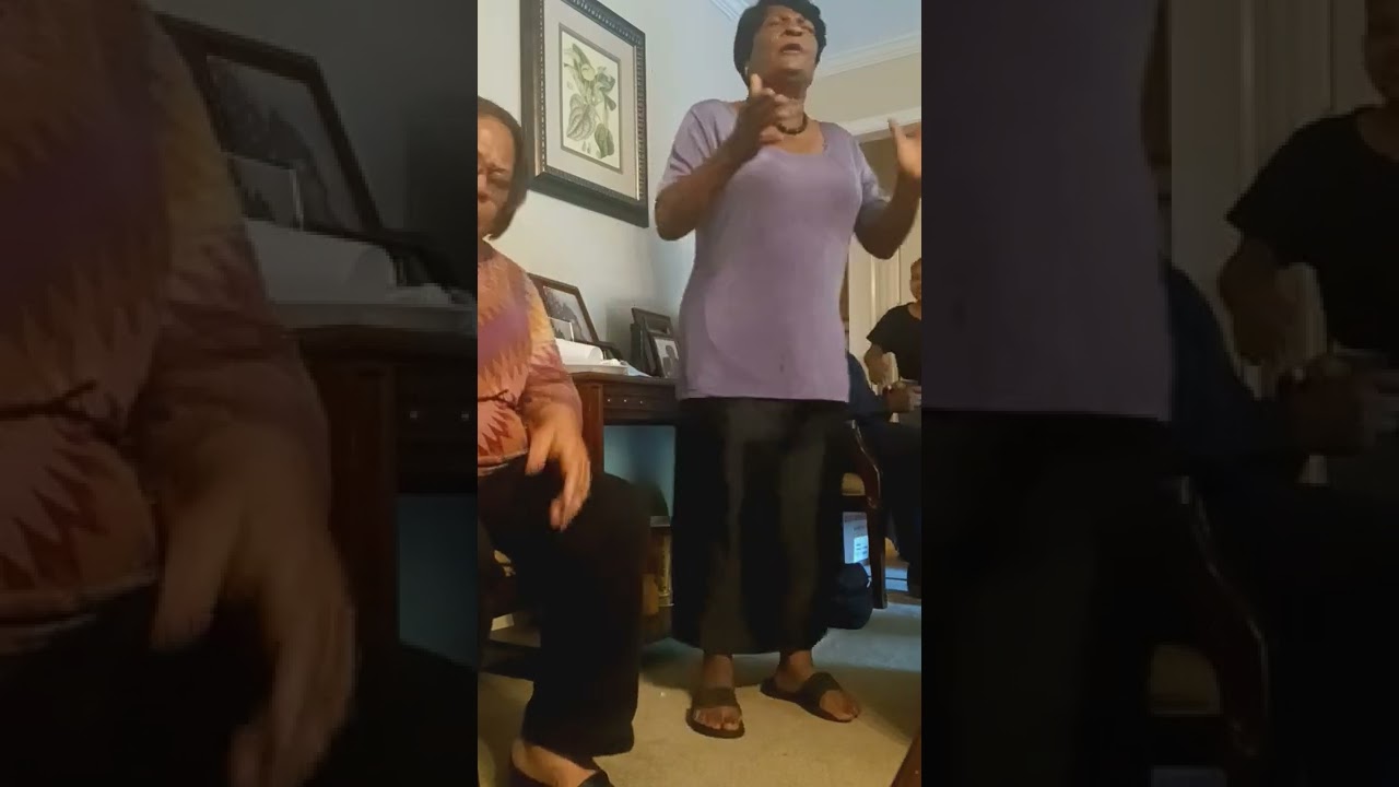 Old fashioned singing. Pastor Martha Bridges and family.