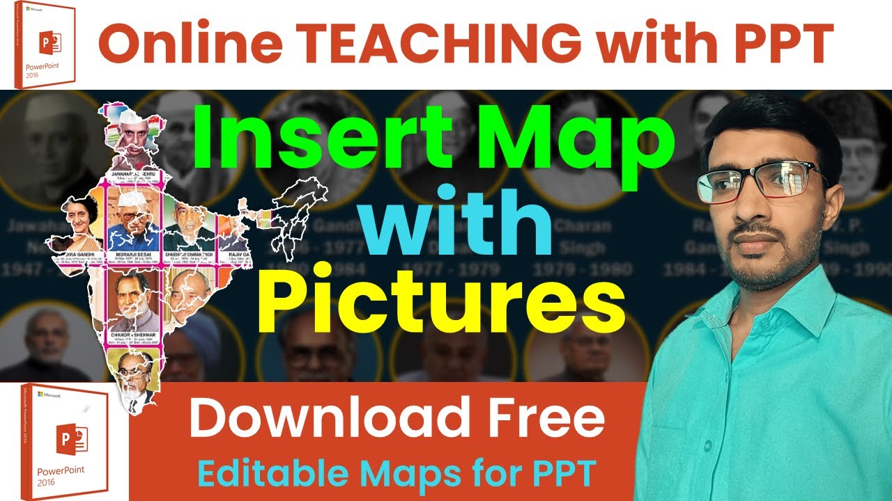 How to Insert Map with Pictures in PowerPoint | Free Download & Editable Maps Tutorial