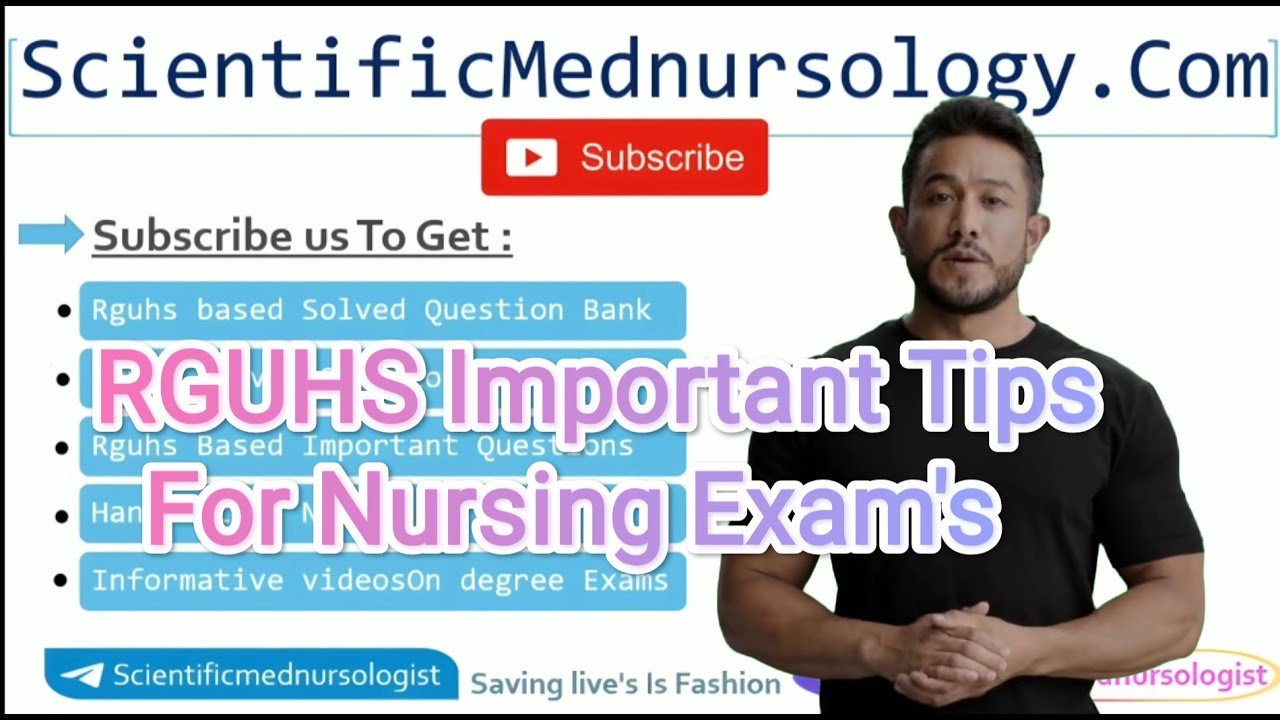 RGUHS Important Tips For Nursing Exams || Bsc Nursing 1st Semester 2024