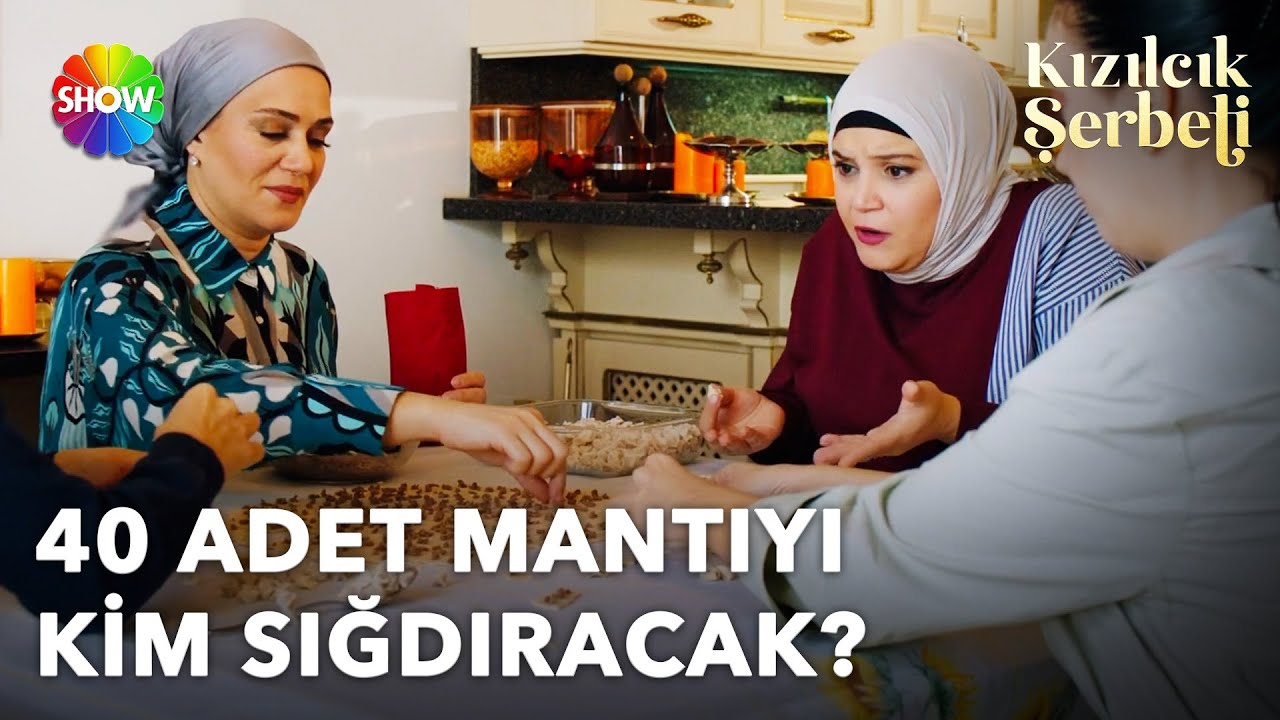 Ünallar evinde mantı yarışması! | Kızılcık Şerbeti 115. Bölüm