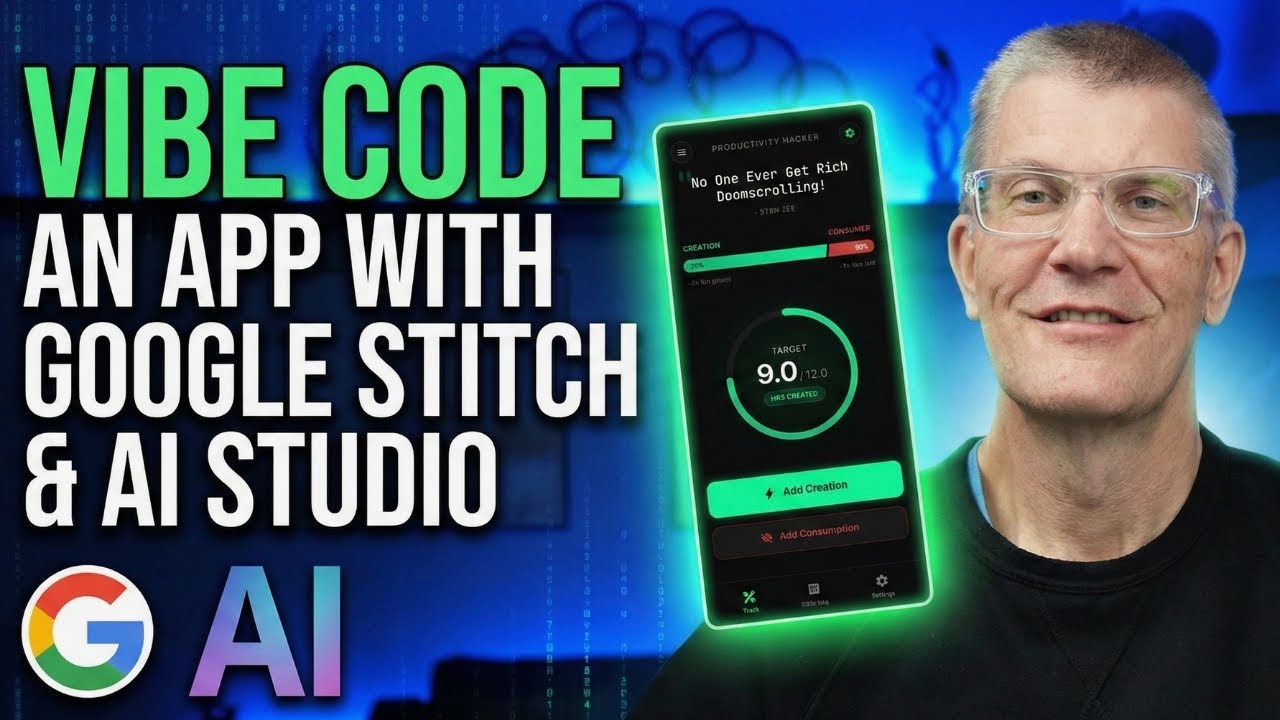 Vibe Code an App with Google Stitch and AI Studio: Creation vs Consumption  Productivity Hack App