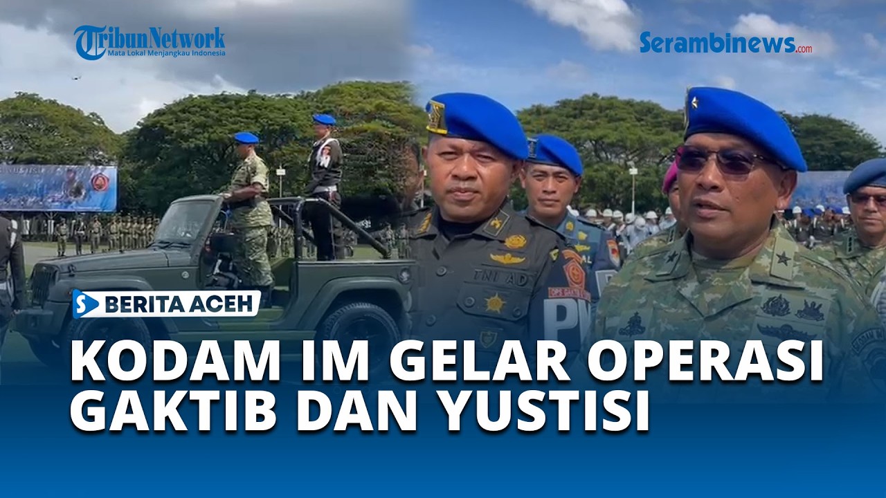 Kodam IM Gelar Operasi Gaktib dan Yustisi, Pelanggaran Prajurit Menurun